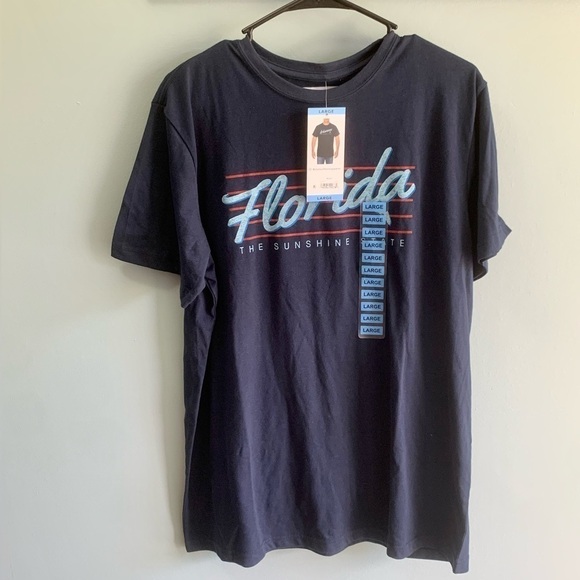 Men’s State of Mine Florida Graphic navy Tee Shirt Size large NWT - Picture 2 of 8